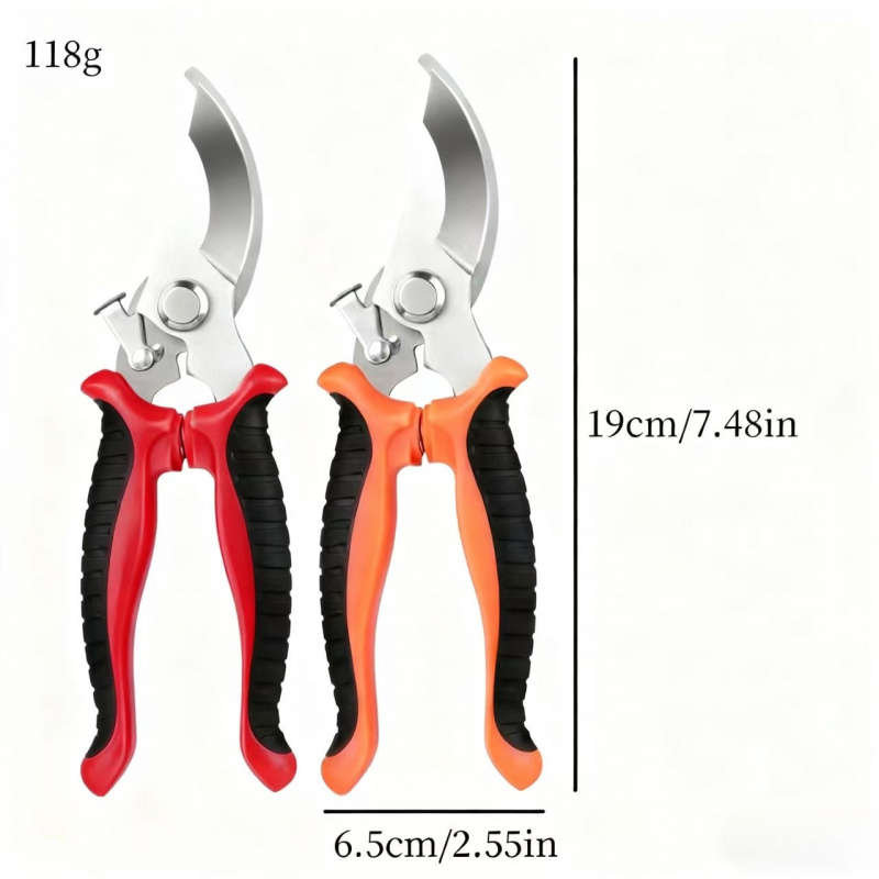 Pruning Shears Color Orange And Red Quantity2Pcs