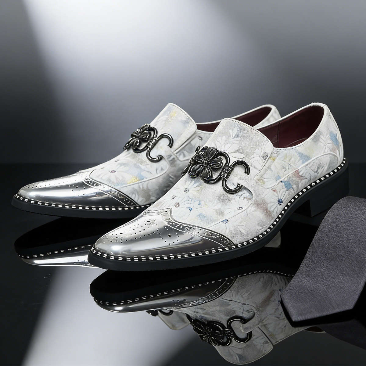 Mens Leather Shoes Color White Sizeuk 7