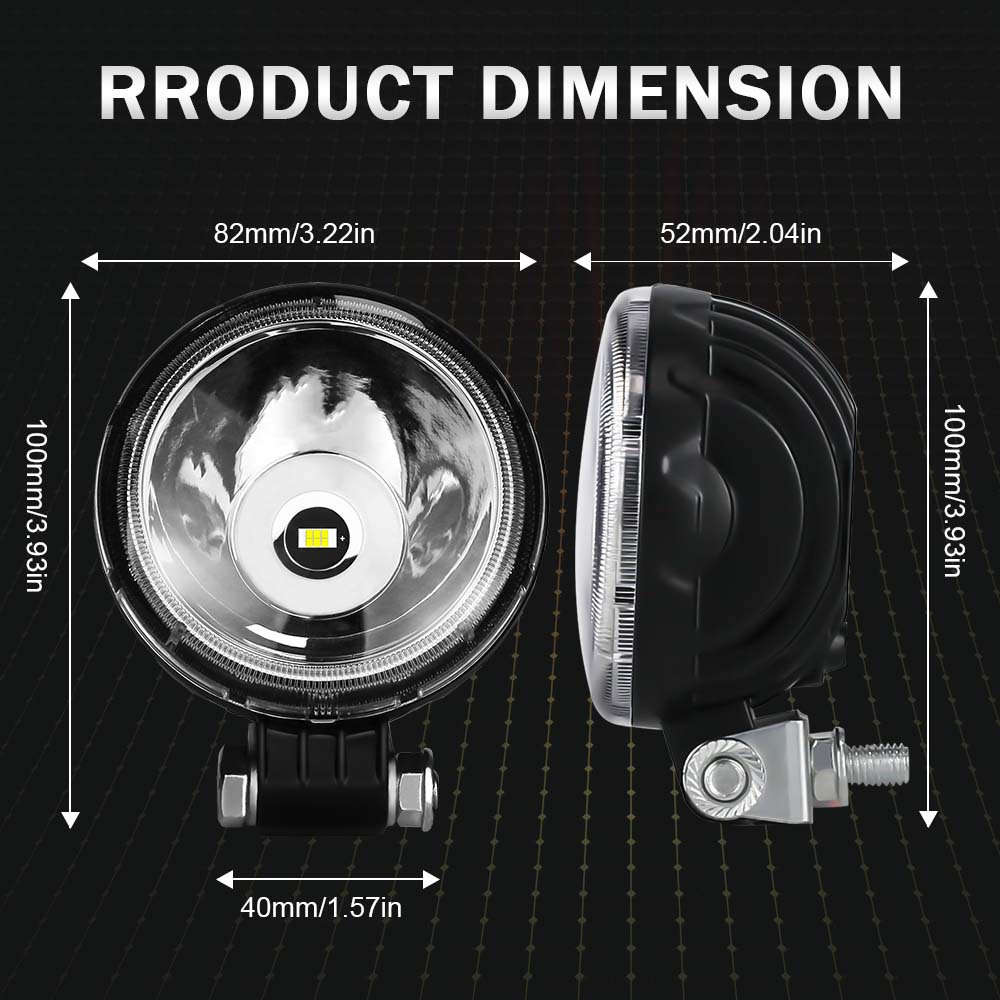 Car Lights Color 2Pcs Spot White