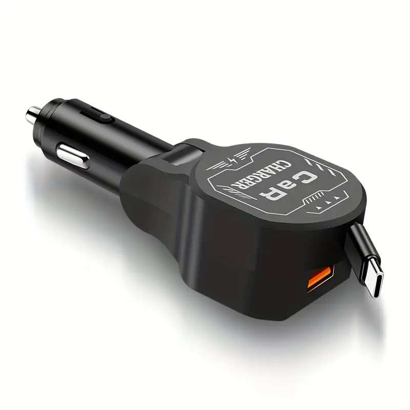 This Expandable Data Cable Car Charger Features 1 To 2 Design Super Fast
