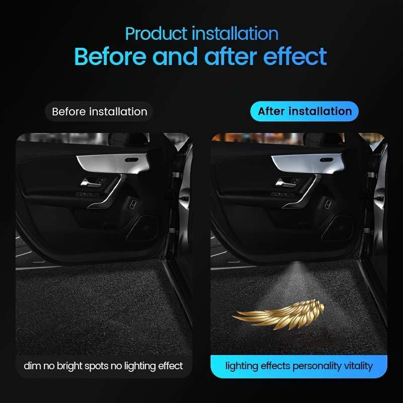 Car Lights Color Blue Wings Quantity 2Pcs