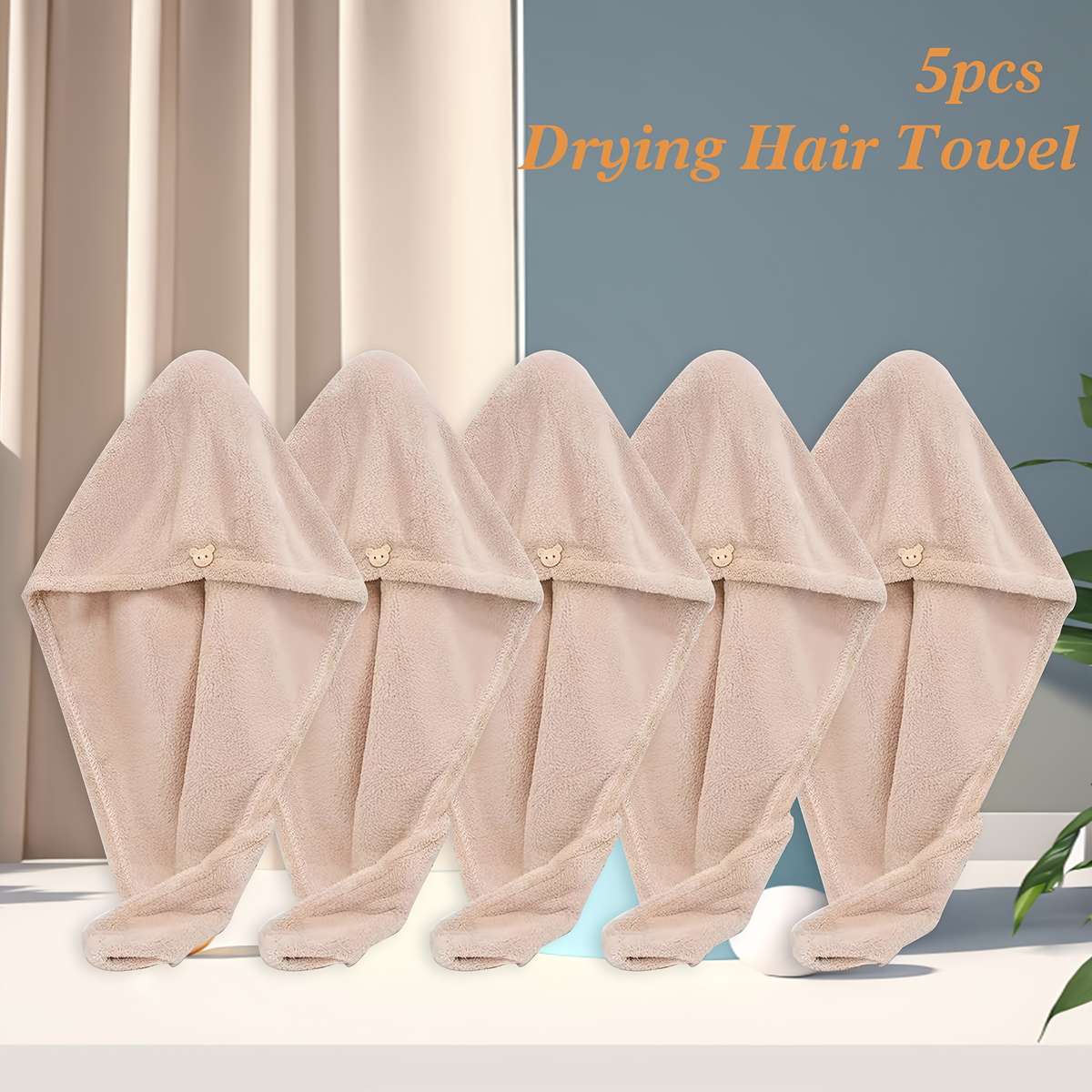 Hair Turban 5 Pack Mixed Colors