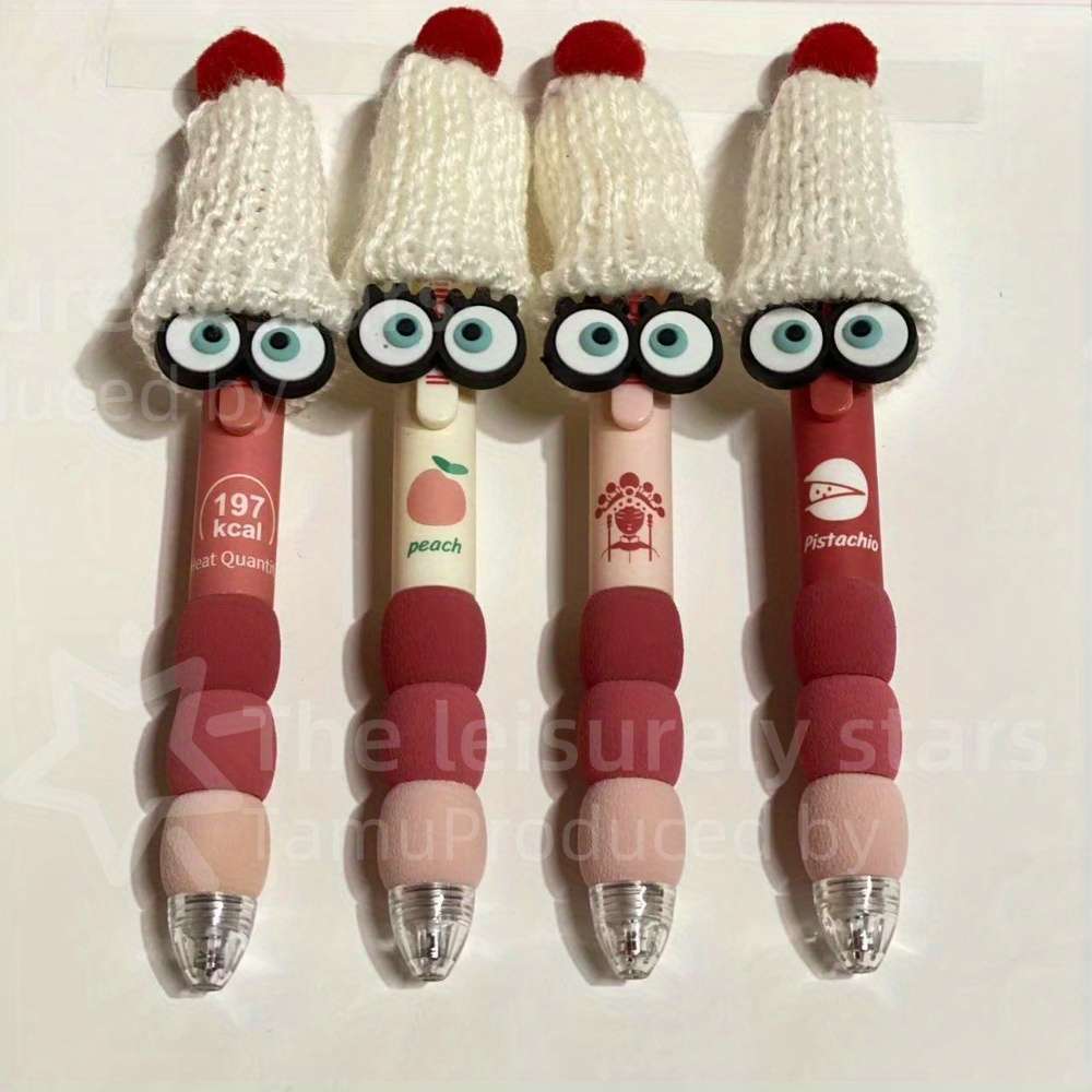 Pen color Red  small hat  glasses 4 styles 2 pieces will be sent randomly size0.5mm