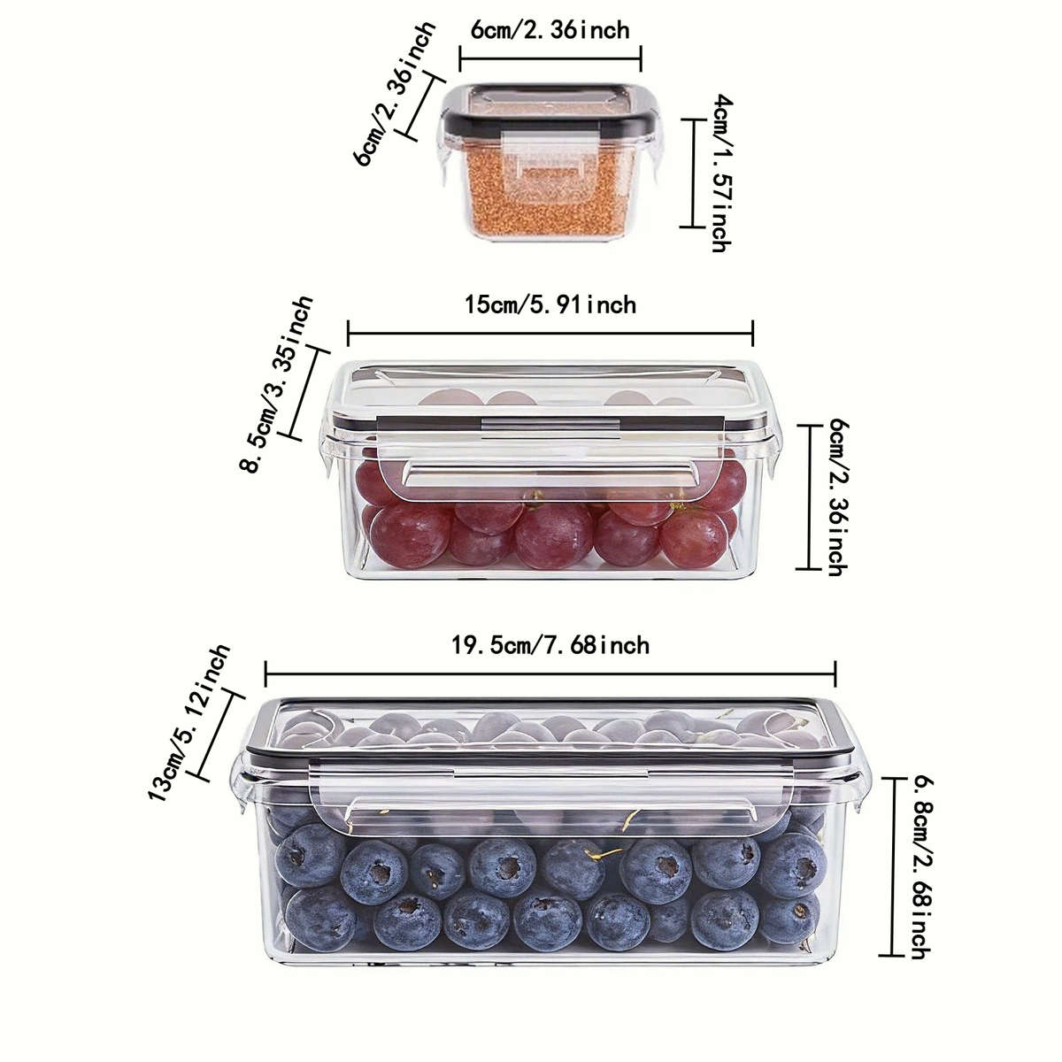 Sealed Jar Model 6Piece Set 3 Boxes  3 Lids