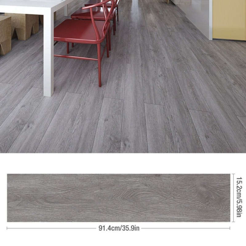 Self Adhesive Floor Stickers White Oak Grain 36Pcs