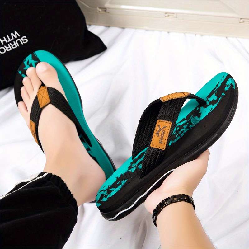 Men Slippers Summer Style Blue Size Uk 7.5