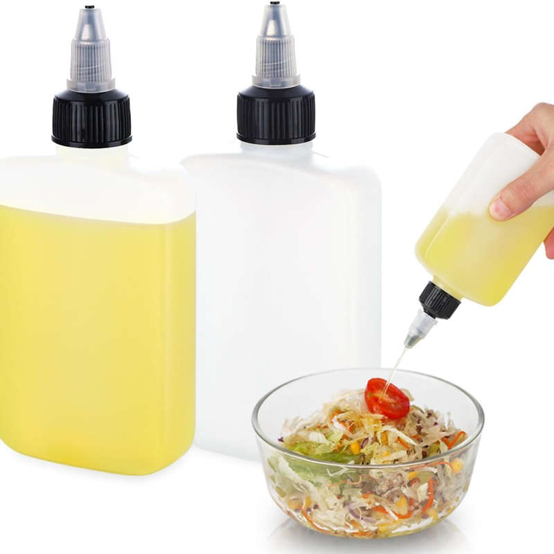 6pcs Premium 2 Leak Proof Mini Squeeze Bottles 4oz Small Liquid Containers Cap