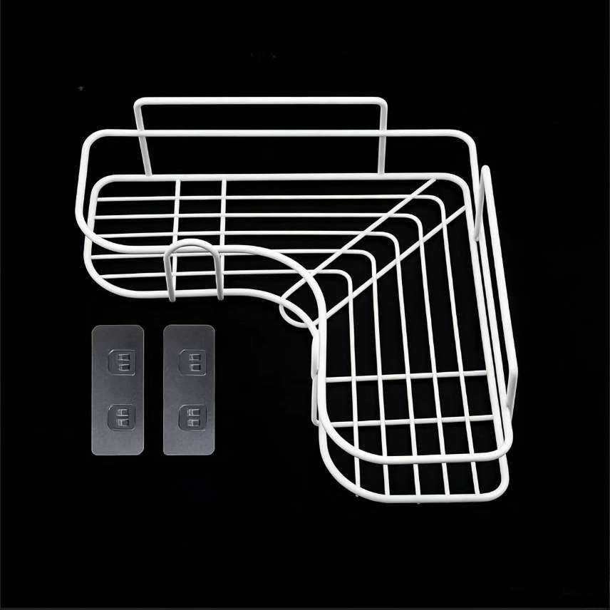 Bathroom Storage Rack Color White Model  2 Auxiliary Hooks