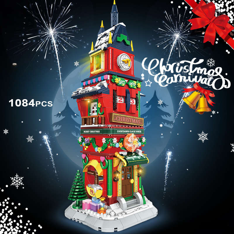 3D Building Model Puzzle Set Color Count Down Tower  1084 Pcs
