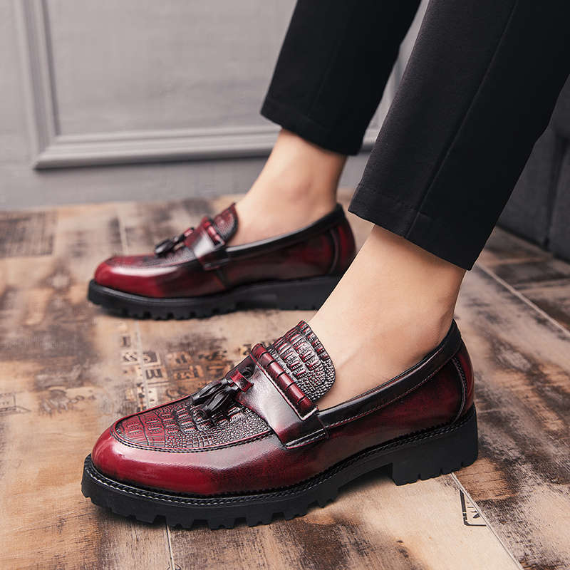 Mens Leather Shoes Color Red Sizeuk 7