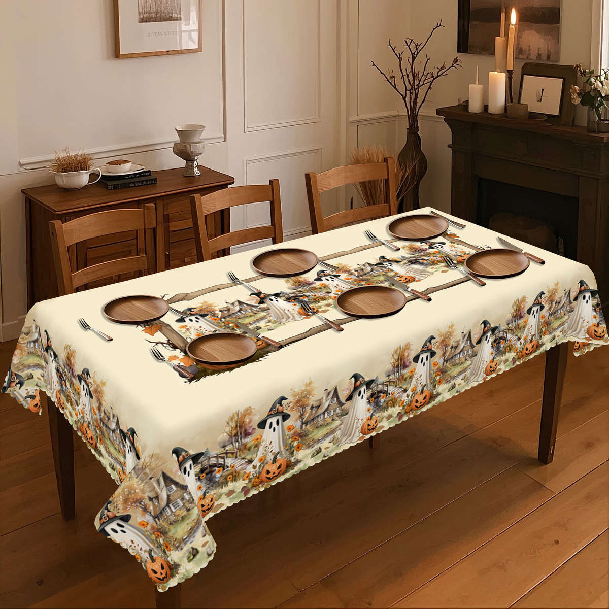 Halloween tablecloth decoration size Rectangle 5570in 140180cm