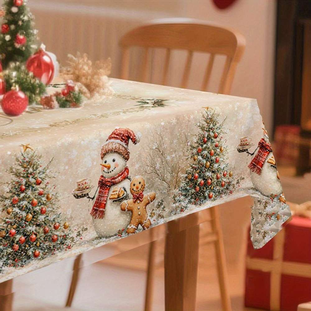 Christmas Tablecloth Size 150X150Cm Round