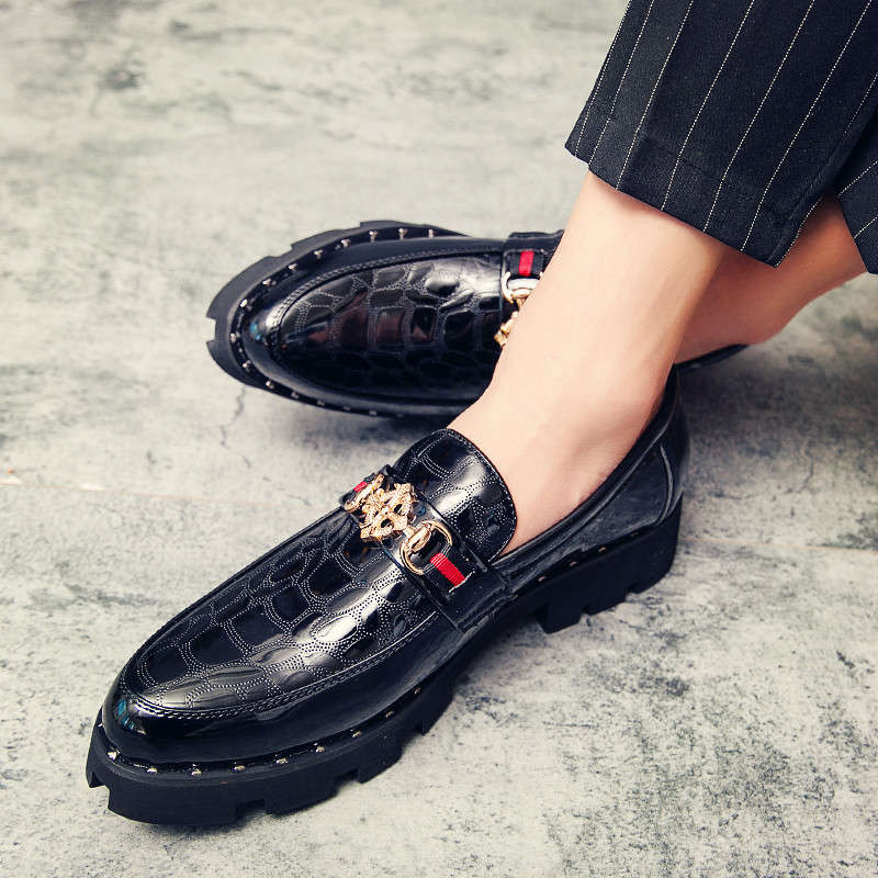 Mens Leather Shoes Color Black Sizeuk 7