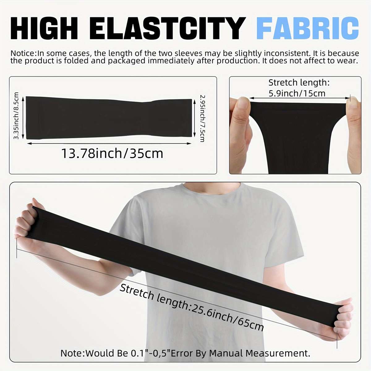 Sunscreen Sleeves Color 2Pcs White