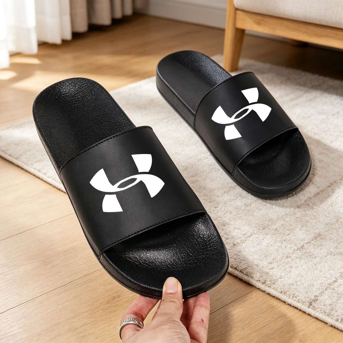 Sandals Color Slipper A  Black Size Uk 7