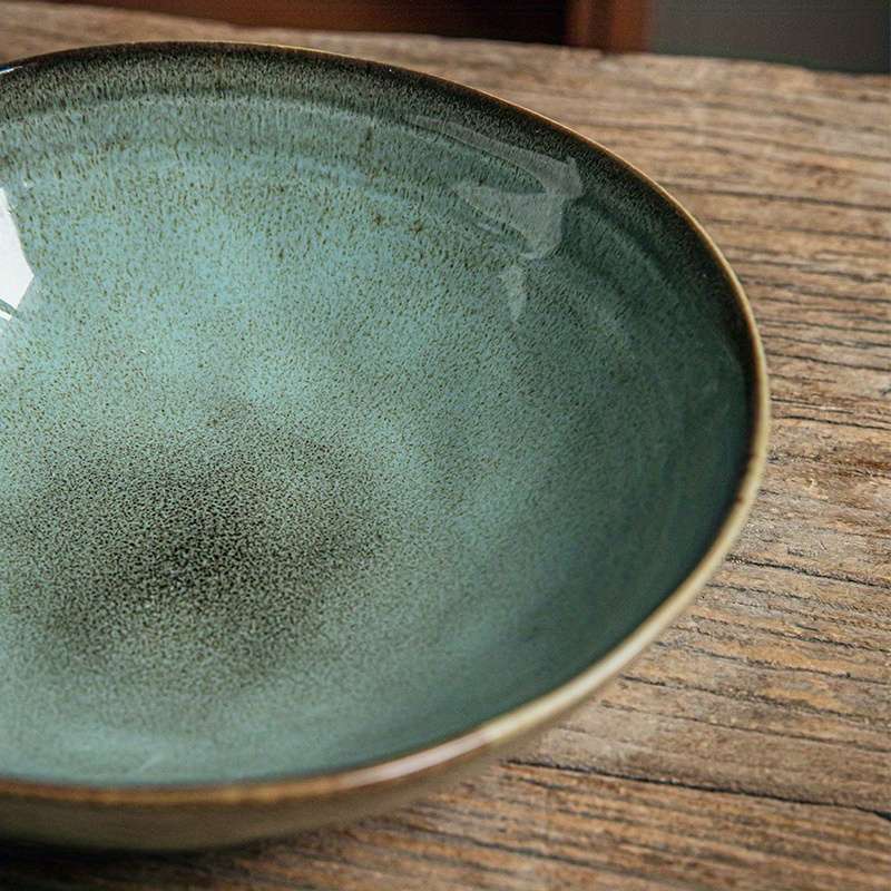 Bowl Model Poppy Green  Colored Flame Plate