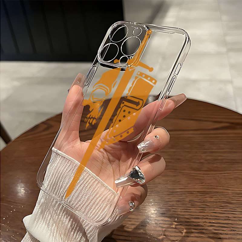 1Pc Transparent For iPhone 14 Plus African Drum Design Phone Case