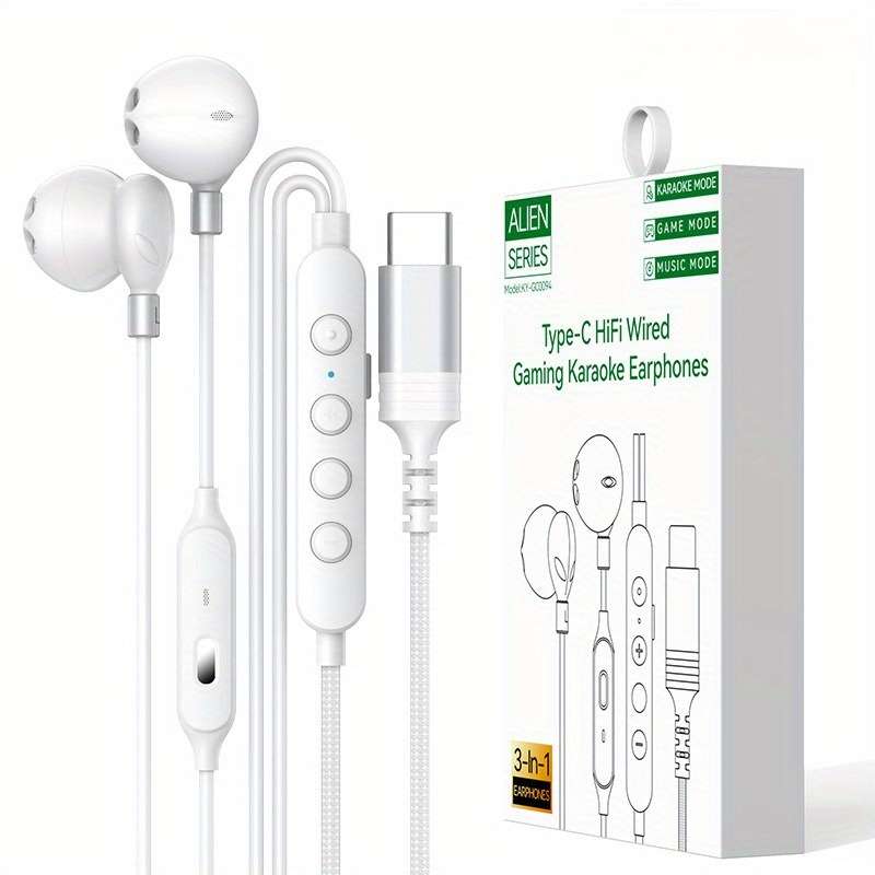 Wired Headphones White Size Type-C