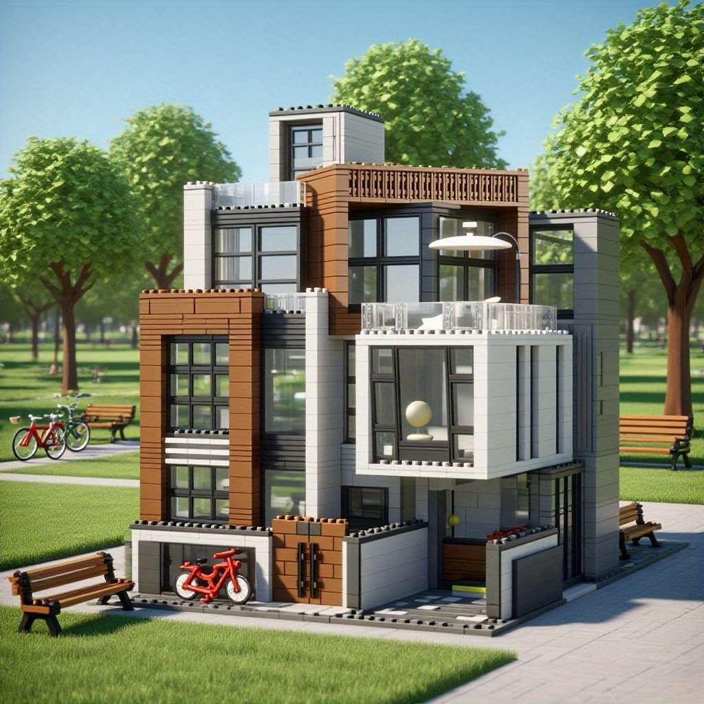 3D Building Model Puzzle Set Model Mk 10204