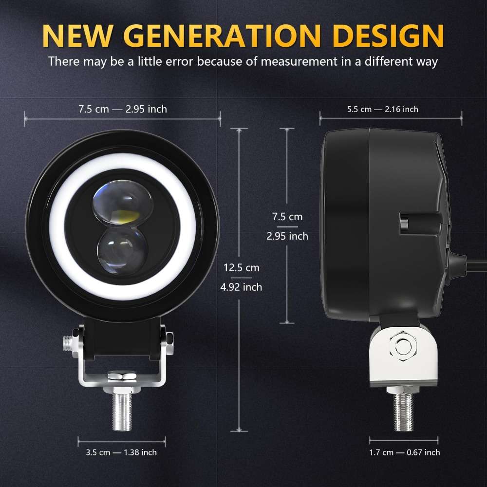 Car Lights Color 2Pcs White Ring