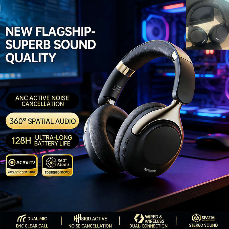 Headset Beige Td88 With 2Pcs Earmuffs