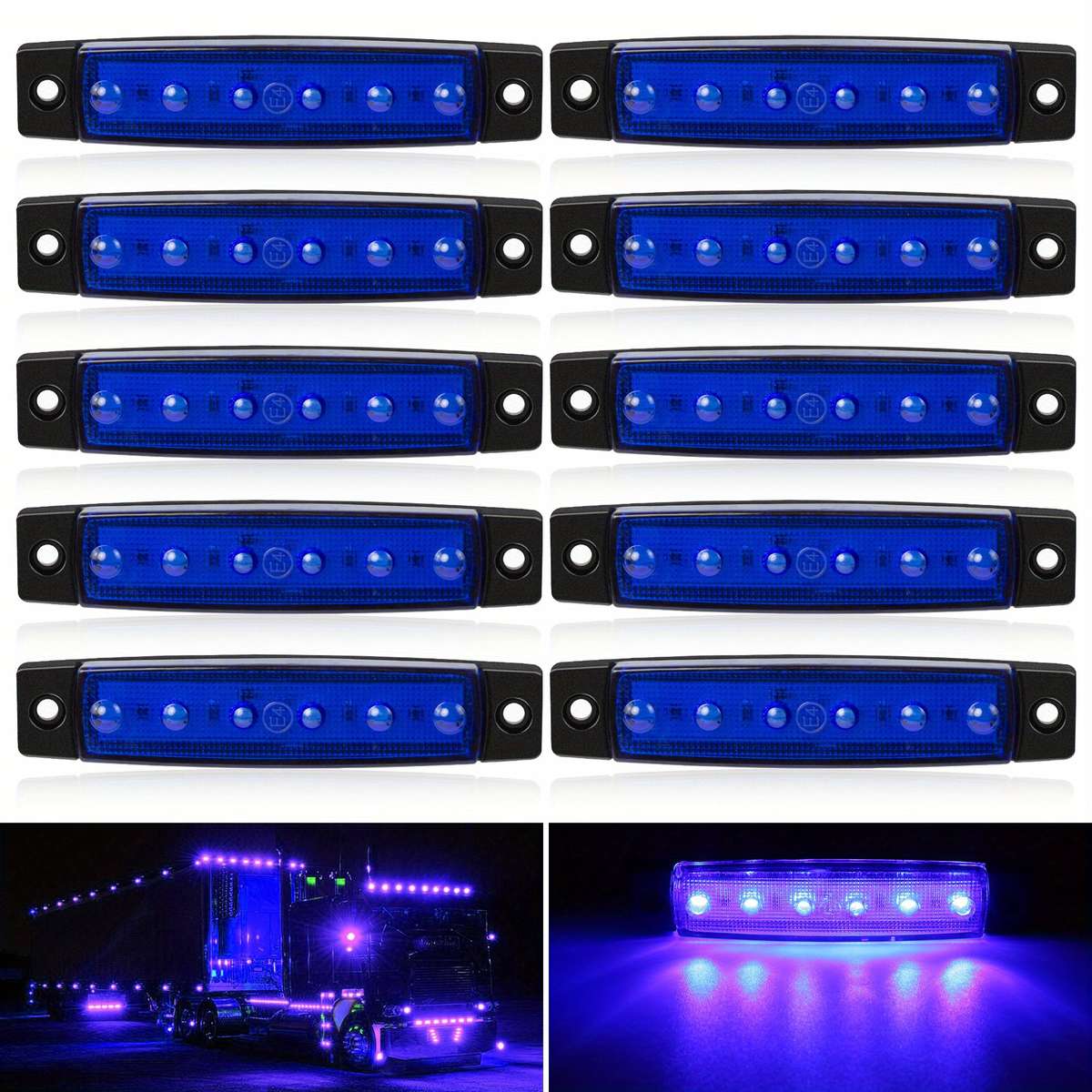 Car Lights Color Red Size 10Pcs