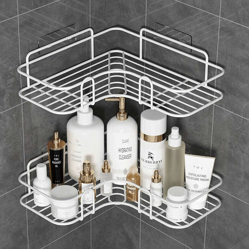 Bathroom Storage Rack Color White Model  2 Auxiliary Hooks