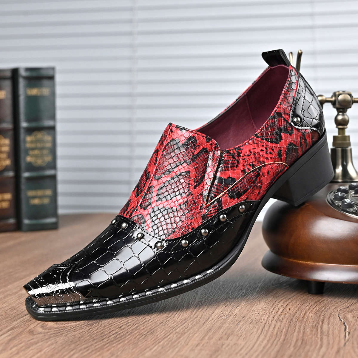 Mens Leather Shoes Color Burgundy Sizeuk 11.5