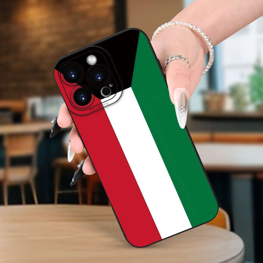 1Pc Black For iPhone 7 Italian Flag Design Phone Case