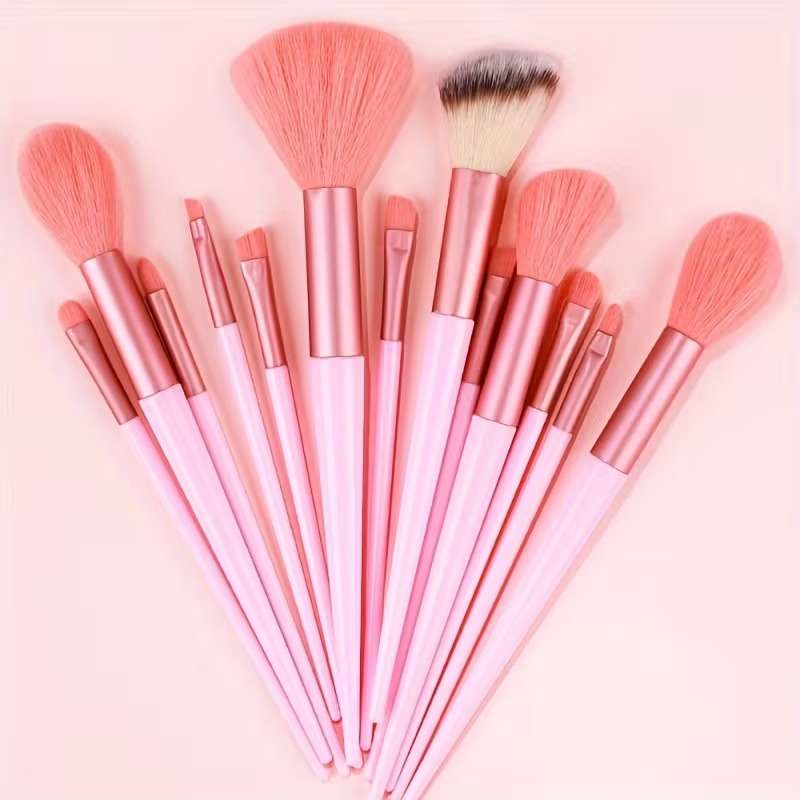 Makeup Brush Set Color Pink