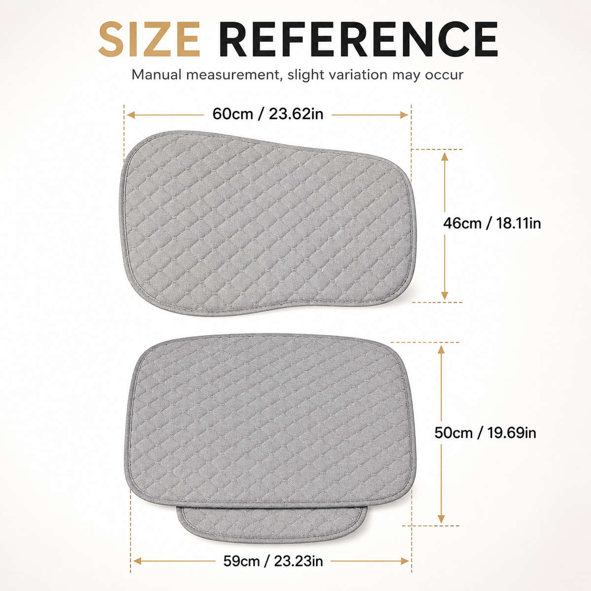 Car Seat Cushion Grey Quantity 2Pcs