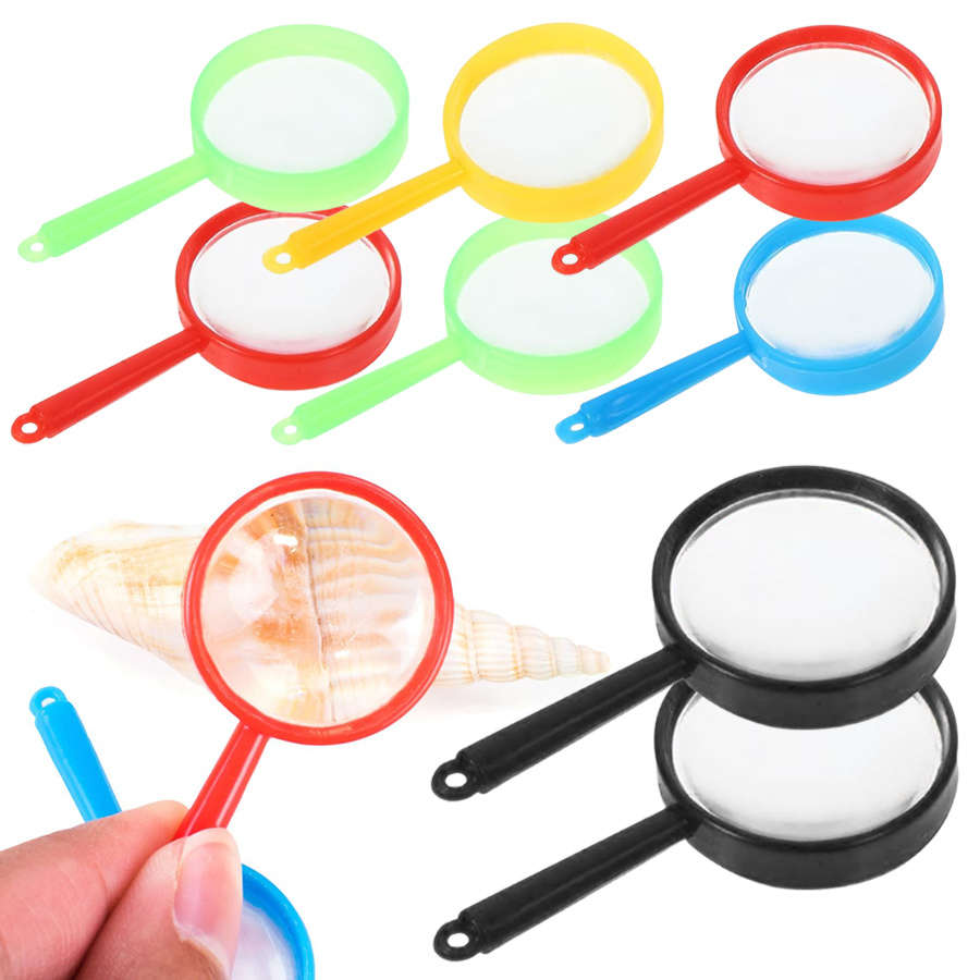 Classic 12 Portable Pocket Hand Held Magnifying Glass Coded Lenses Random 8