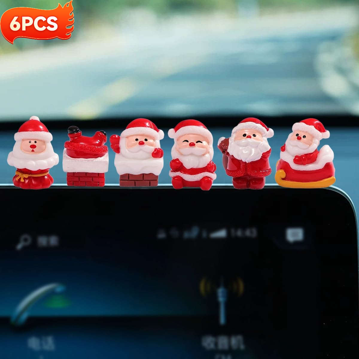 Car Interior Decor Color Gnome 6Pcs