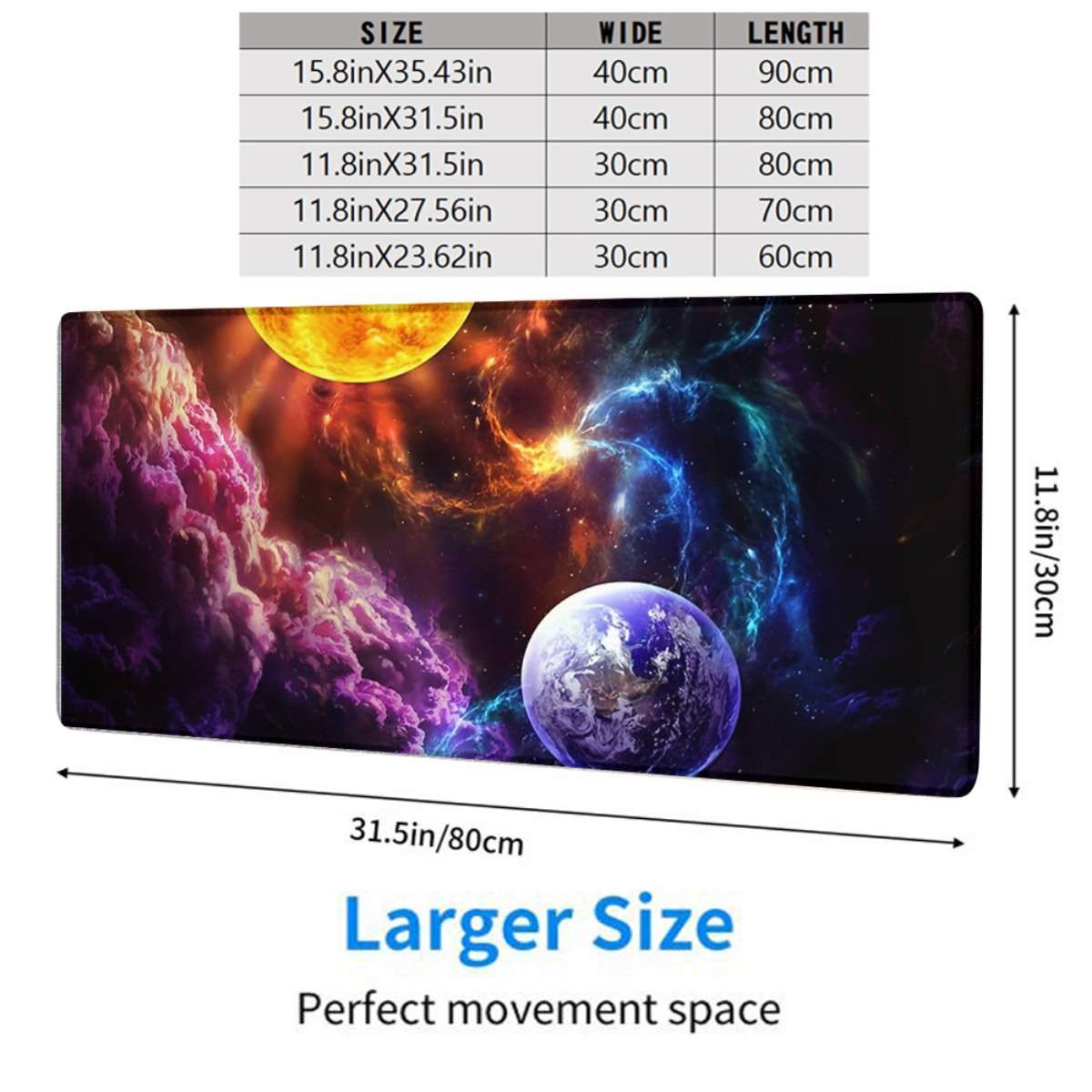 Mouse Pad Size 15.8X23.62In   Quantity 1Pc