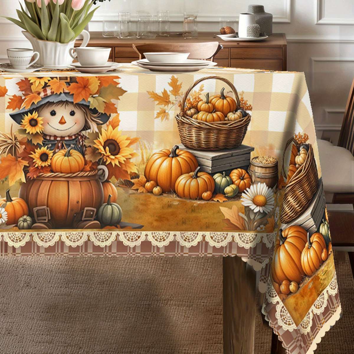 Halloween tablecloth decoration size Rectangle 152.4304.8cm