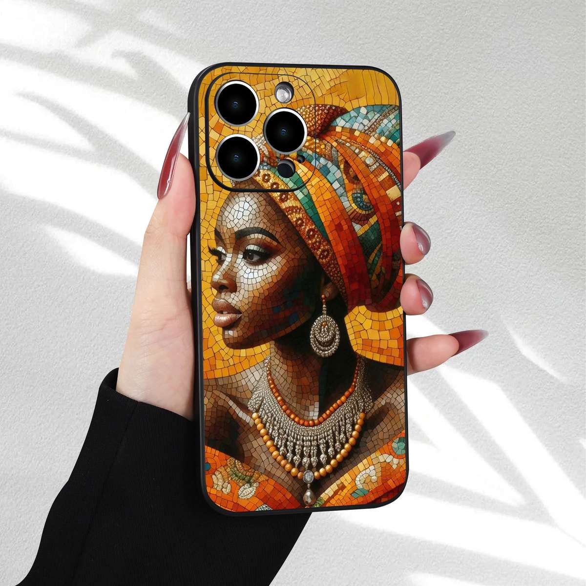 1Pc Black For iPhone 13 Mini African Girl Phone Case