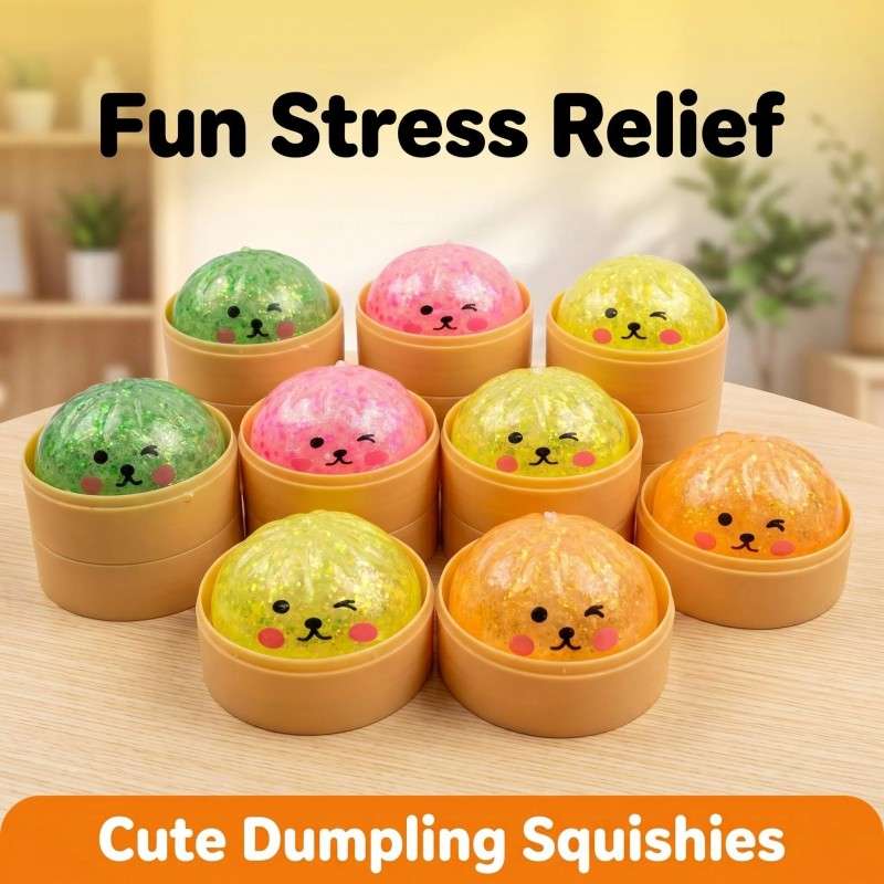 Squeezable Toys Style 2Pcs1 Steamed Bun 1 Steamer Set