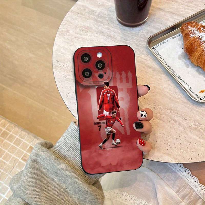 1Pc Black For iPhone 12 Pro Max Football Design Phone Case