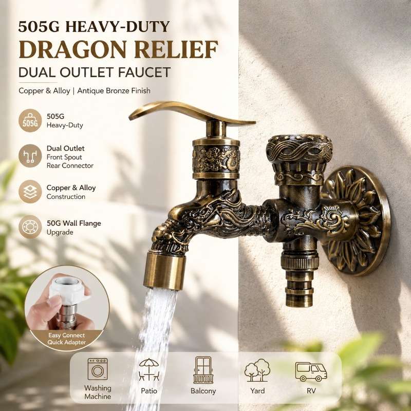Faucet Dragon Embossed