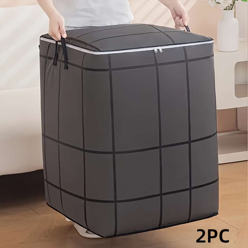 2Pcs Large Storage Totes Huge Foldable 2Pcs Large Grid