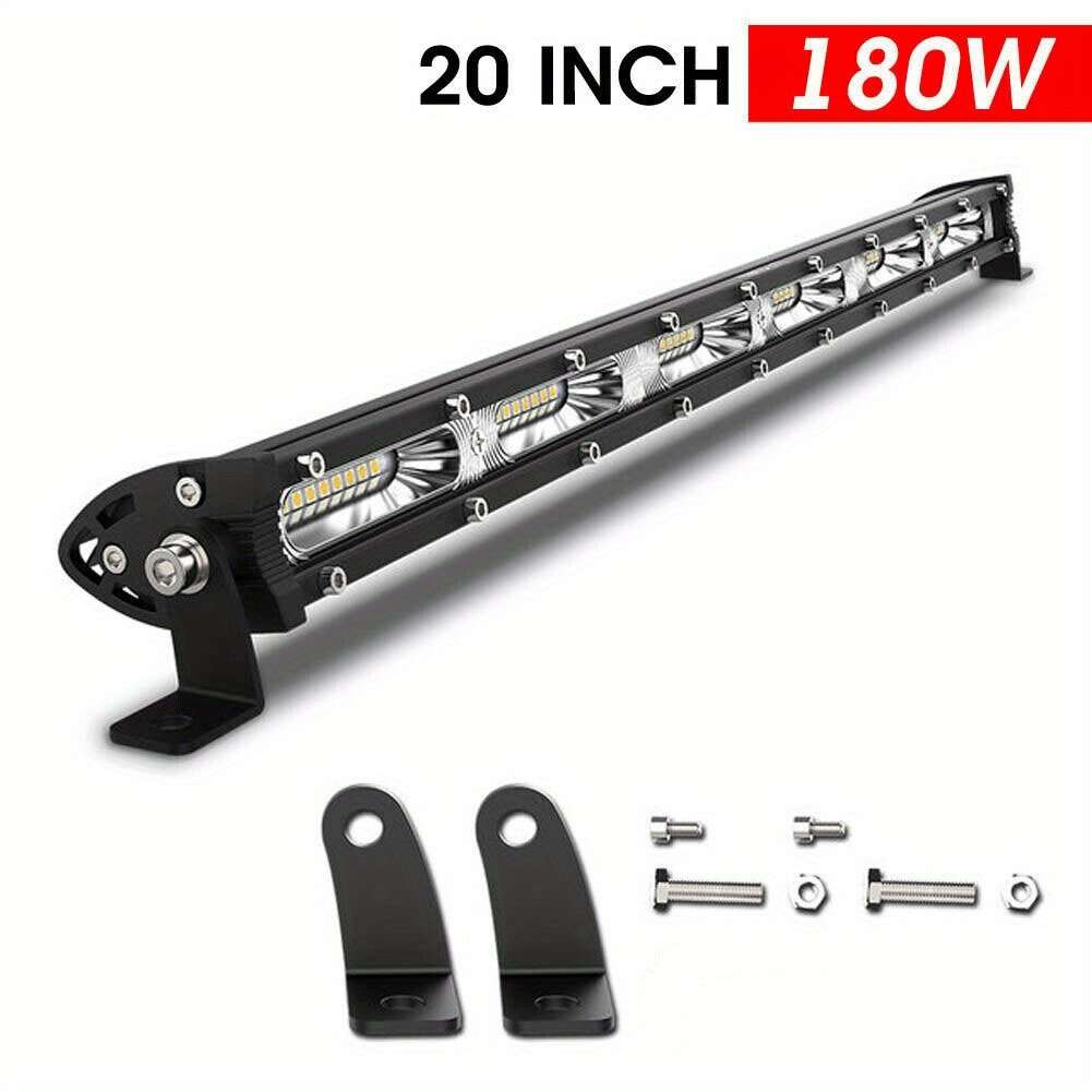 1pc 50cm LED Light Bar 180W Offroad Work Lamp Single Row 6000K White Light Die-C