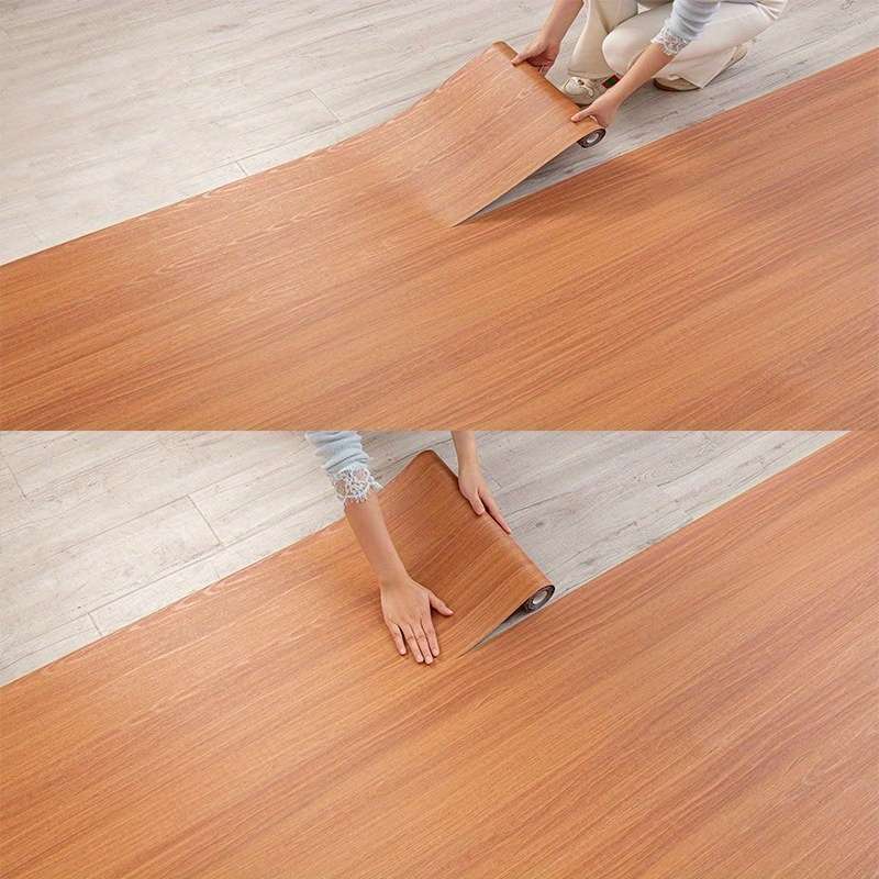 Self Adhesive Floor Stickers Deep Walnut 2 Rolls