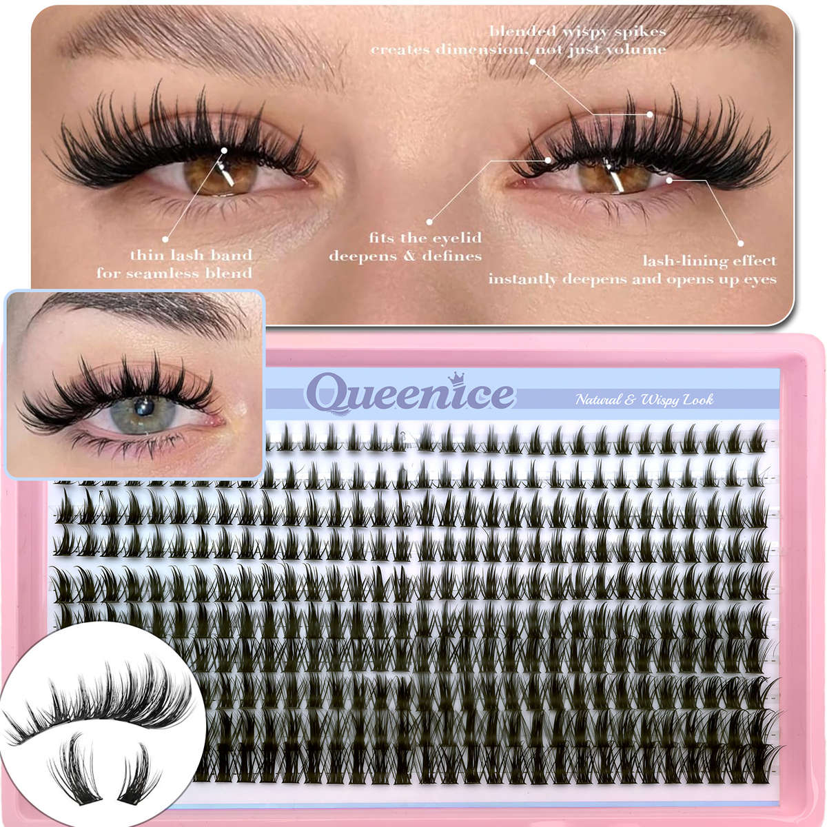 False Eyelashes Model Style F Fairy Lash Clusters
