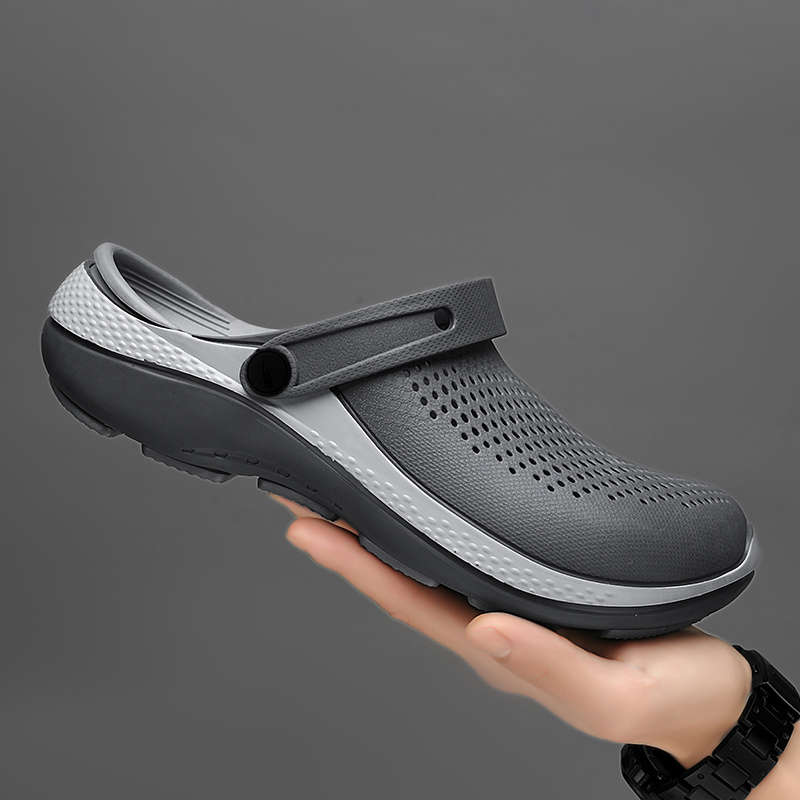 Men Slippers Summer Style Grey Size Uk 7