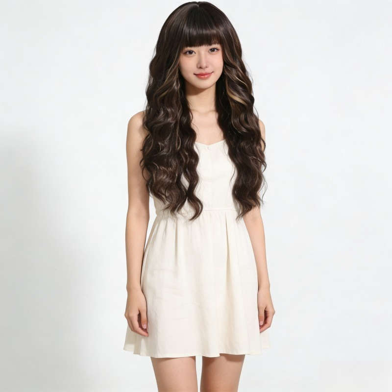 Women S Wigs Gradient Hair Length76.2Cm
