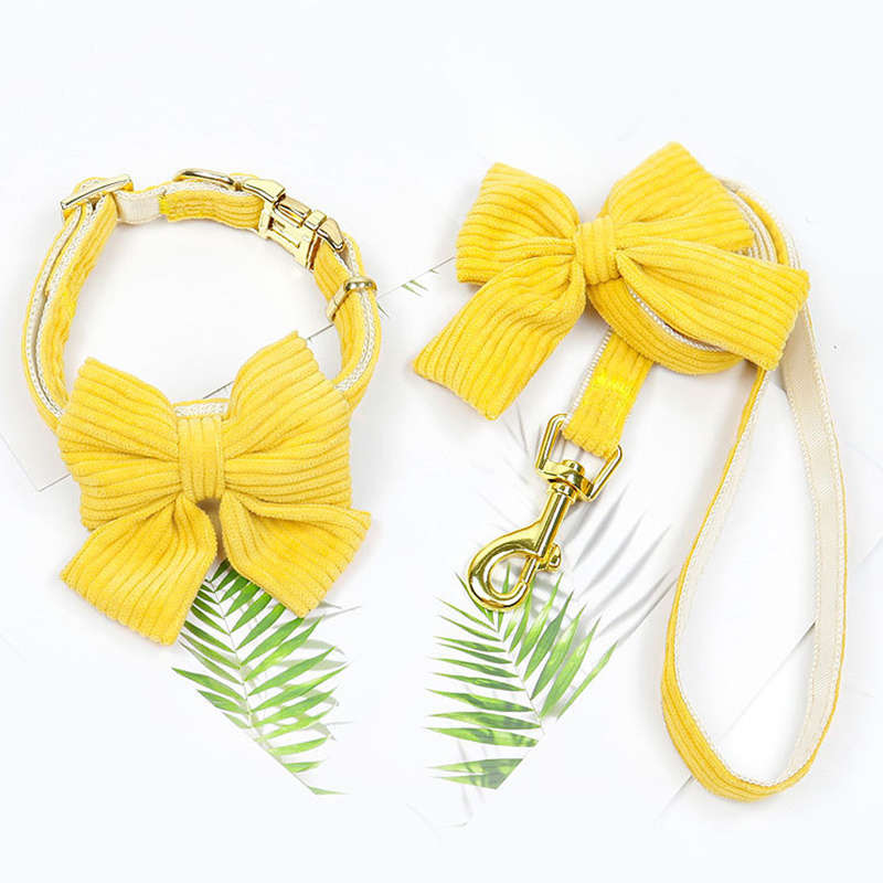 Dog Leash Color Yellow2Piece Set Size S