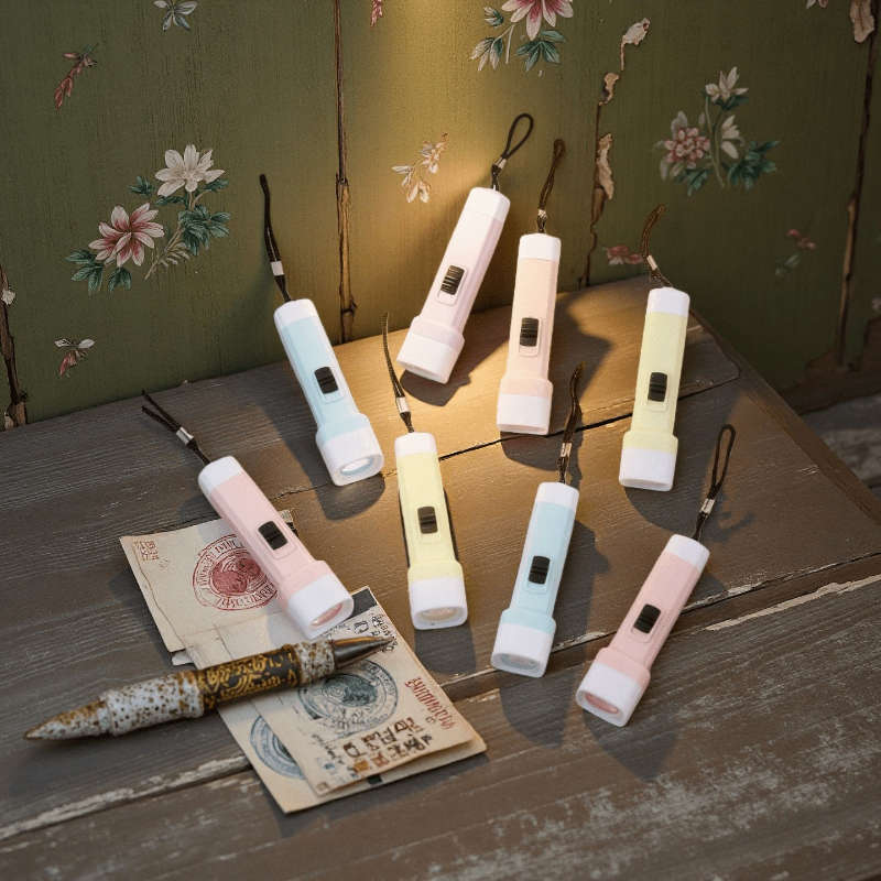 Durable 1Pc Macaron Flashlight Cute Portable Led Torch Professional Reliable