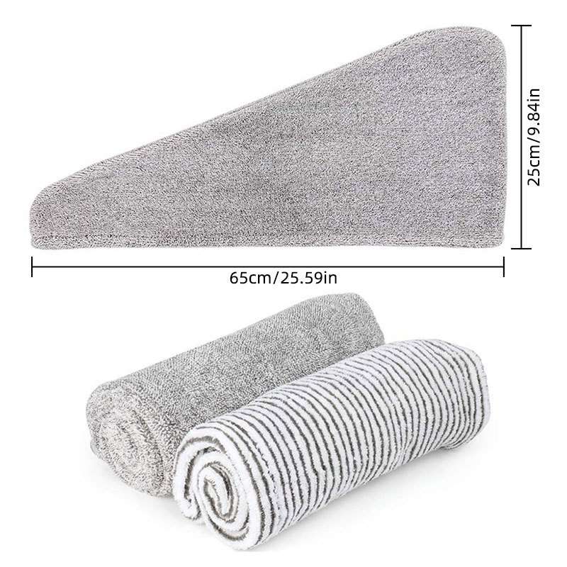 Hair Turban 2Pcs Striped