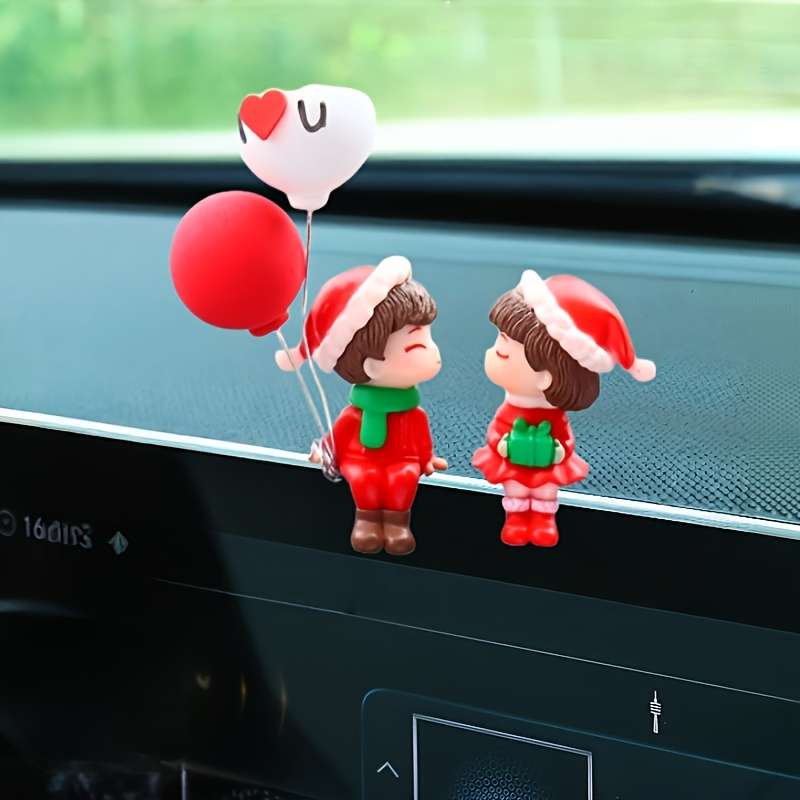 Car Interior Decor 2Pcsstyle Christmas Doll Balloon
