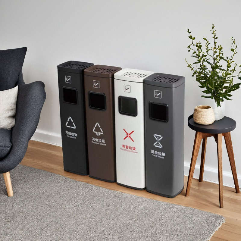 Garbage Can Color White High 1 Size82*23*18Cm